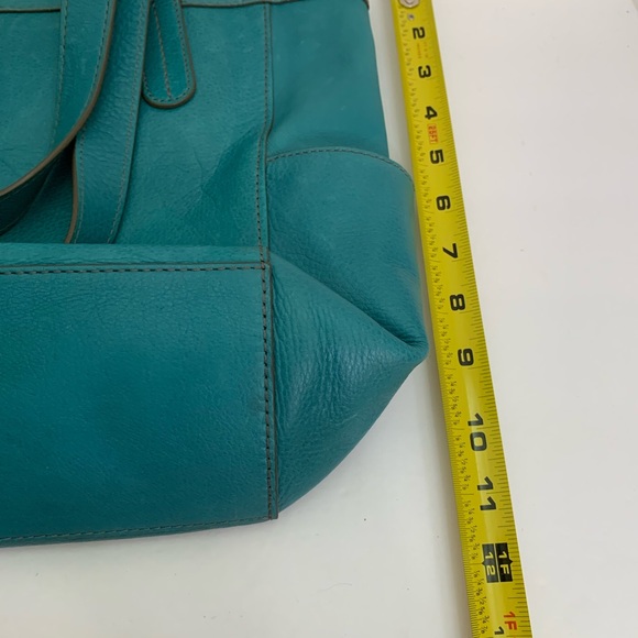 FOSSIL Turquoise Leather Tote - Picture 3 of 11